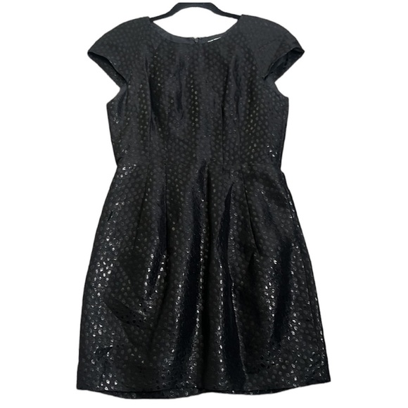 Club Monaco black slik blend mini dress size 6 shiny party - Picture 1 of 13
